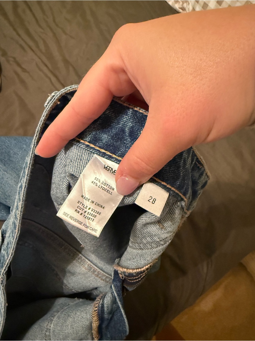 High-Rise Wide Leg Cargo Jeans in Light Blue Denim - Picture 4 of 4